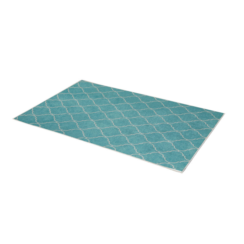 Soft Hall Carpet 2.6 x 4.9 Feet | 100% Polyester, 0.04 in Pile Height | Antibacterial, Non-Slip Underside | Woven with 3D Digital Printing | Machine Washable | Durable & Stylish for Entryways & Living Rooms