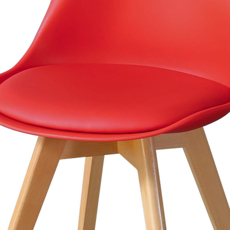 Rafe Upholstered Side Chair, 4, Red