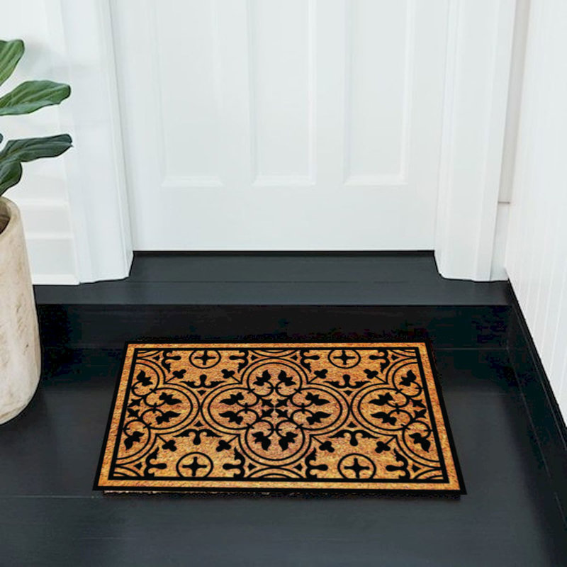 Coir Patterned Doormat, 18" W x 48" L