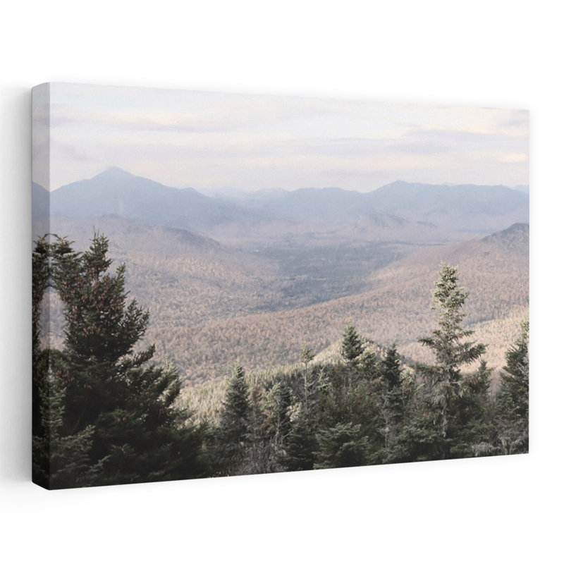 Adirondack, montagnes, 1, paysage contemporain abstrait, art, H 32 po x l 48 po