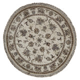 High-Quality Hand-Knotted Ivory Area Rug
