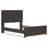 Peny Queen Size Bed, Chevron Pattern, Panel Headboard, Charcoal Black-118778059