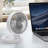 USB Rechargeable Desktop Fan, Foldable Wall Mounted Cooling Fan with LED Light, 4 Speed Cooler Fan