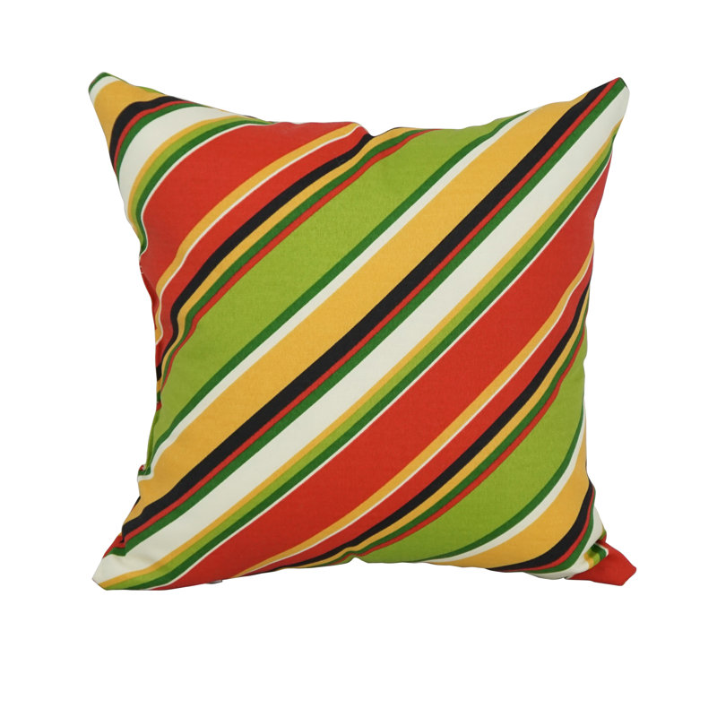 Outdoor Cushion Collection Indoor/Outdoor Striped Throw Pillow, Browning Garden
