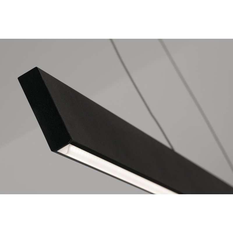 Luminaire suspendu 1 lumière DEL Haneefah, Noir, H 2,625 po x l 36 po x P 0,625 po