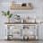  60" Wide Sideboard Buffet, Farmhouse 4 Doors Credenza Storage Cabinets With Adjustable Shelves