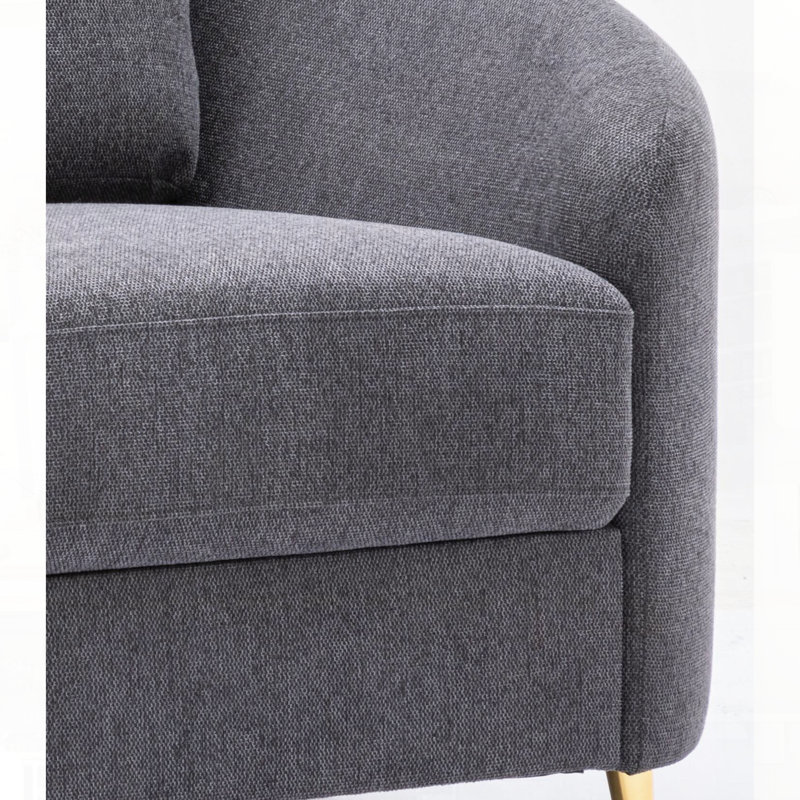 Chaise d'appoint rembourrée en lin