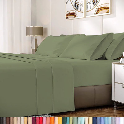 Ensemble de draps en rayonne de bambou 6 pièces 