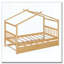 Lit en bois avec lit gigogne simple-370702193