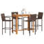 Adiel 4 - Person Solid Wood Patio Dining Set Rectangular Table-664399669