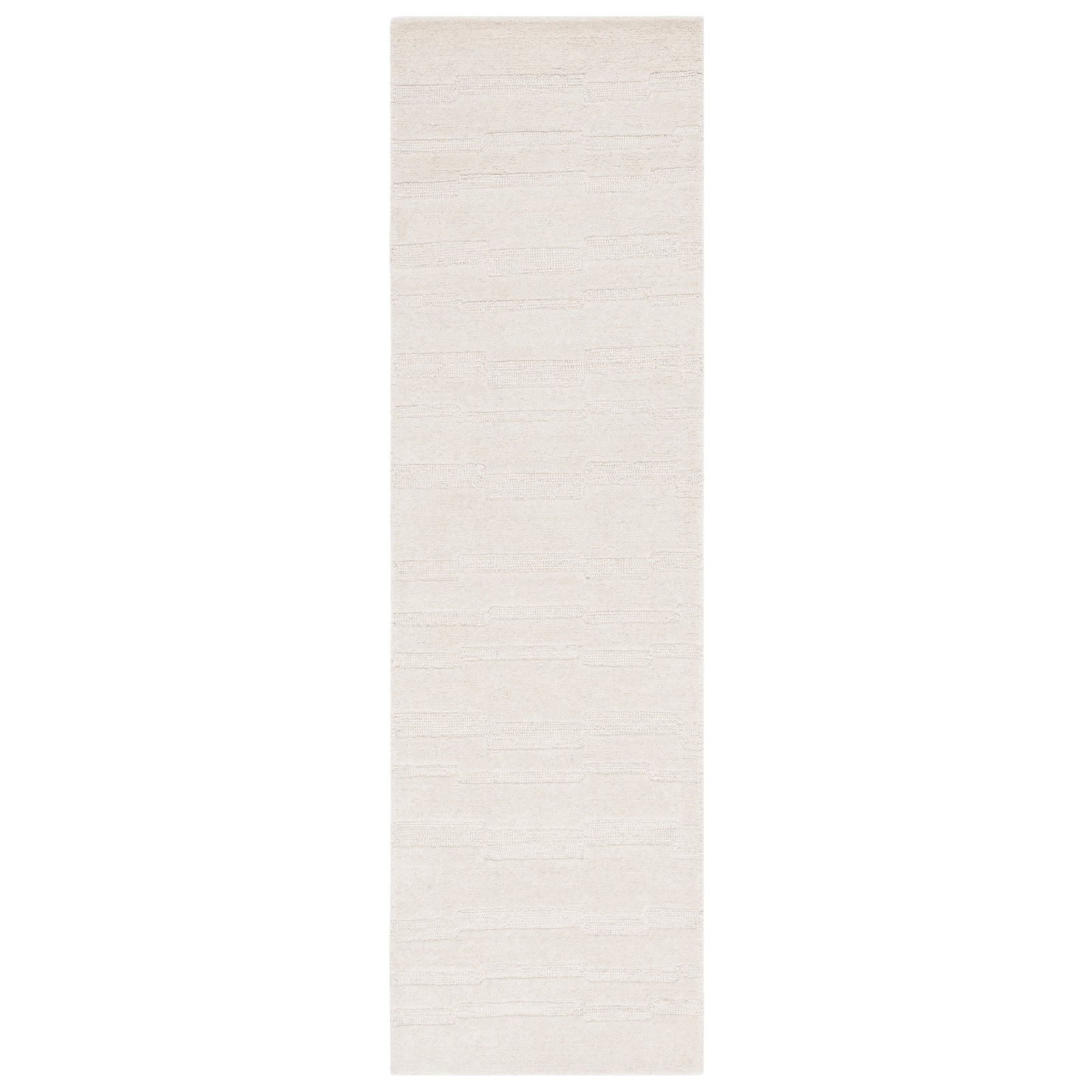 Elona Hand Tufted Wool/Cotton Area Rug in Ivory, Runner 2'3" x 8'