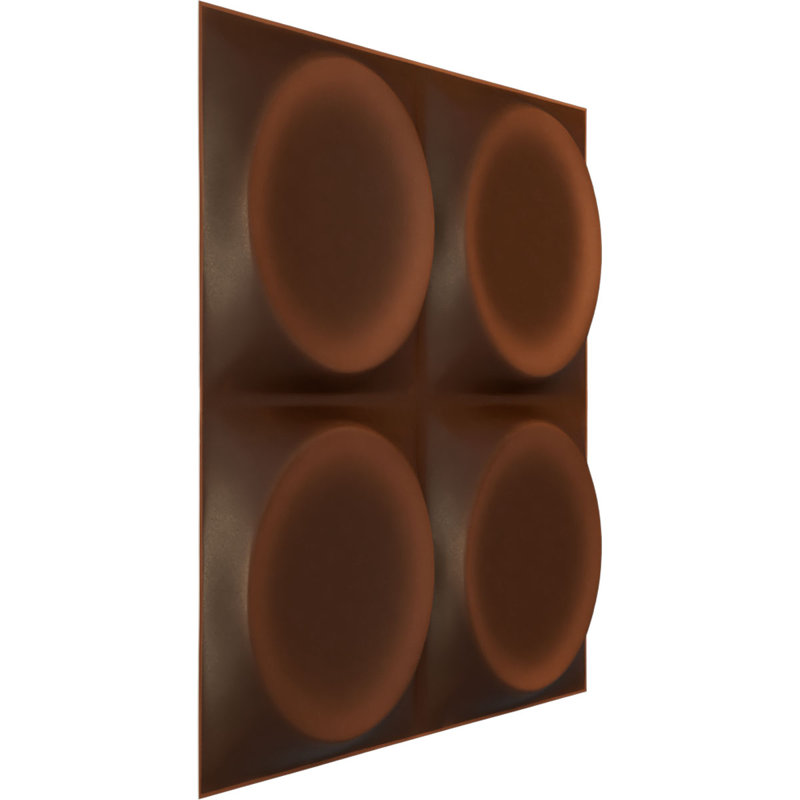 Panneau mural 3D décoratif Adonis EnduraWall, H 11,88 po x l 11,88 po, Rouille métallique vieillie universelle