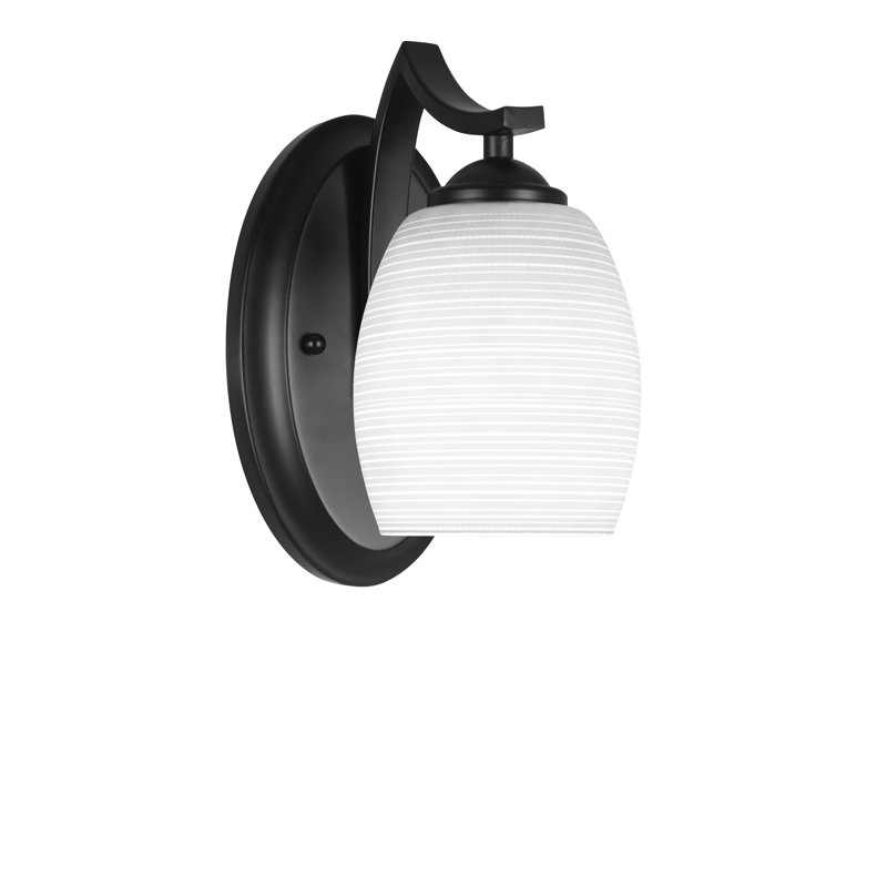 Zilo Wall Sconce, White, Matte Black
