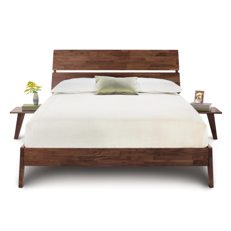 Linn Solid Wood Nightstand, Natural Walnut