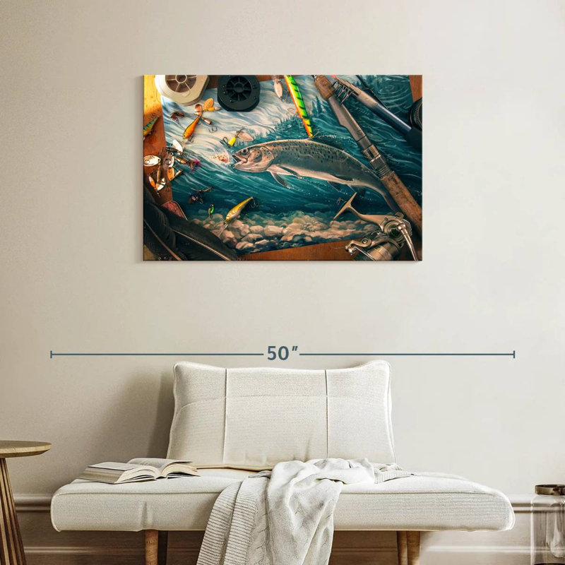 Senne All About Fishing, 24" H x 36" W