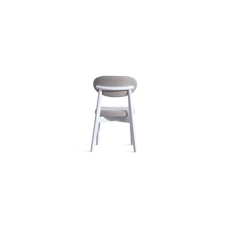 Élégante chaise en bois de hêtre blanc de 22,4 po x 29,9 po x 22,8 po | 100% bois de hêtre massif, conception robuste et durable | Parfait pour la salle à manger ou le bureau, une solution de siège élégante et confortable