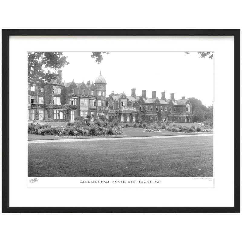 Sandringham, House, West Front 1927 1 Piece Single Picture Frame Wall Art, 28cm H x 36cm W x 2.3cm D