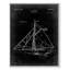 Voilier 1 «Blueprint - Black - Floater Frame», impression sur toile-46828646-46828648