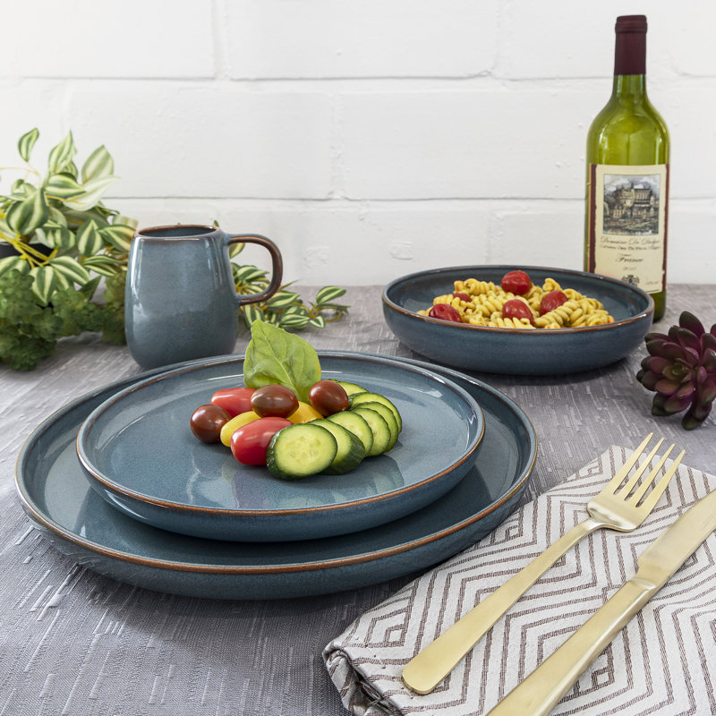 Mesa Ceramics 16Pc Dinnerware Set, Blue