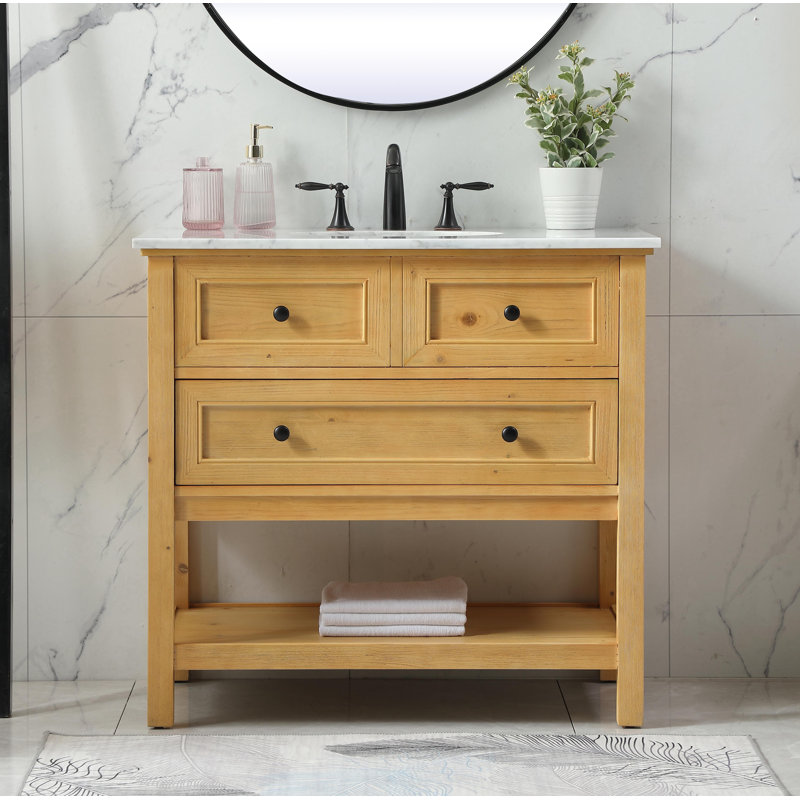 Ensemble de meuble-lavabo simple 36 po Voss, Naturel