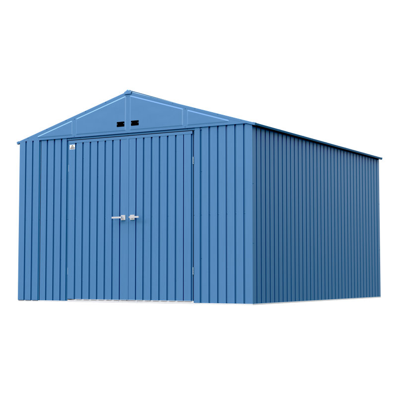 Elite 10' x 12' Blue Grey Steel Storage Shed