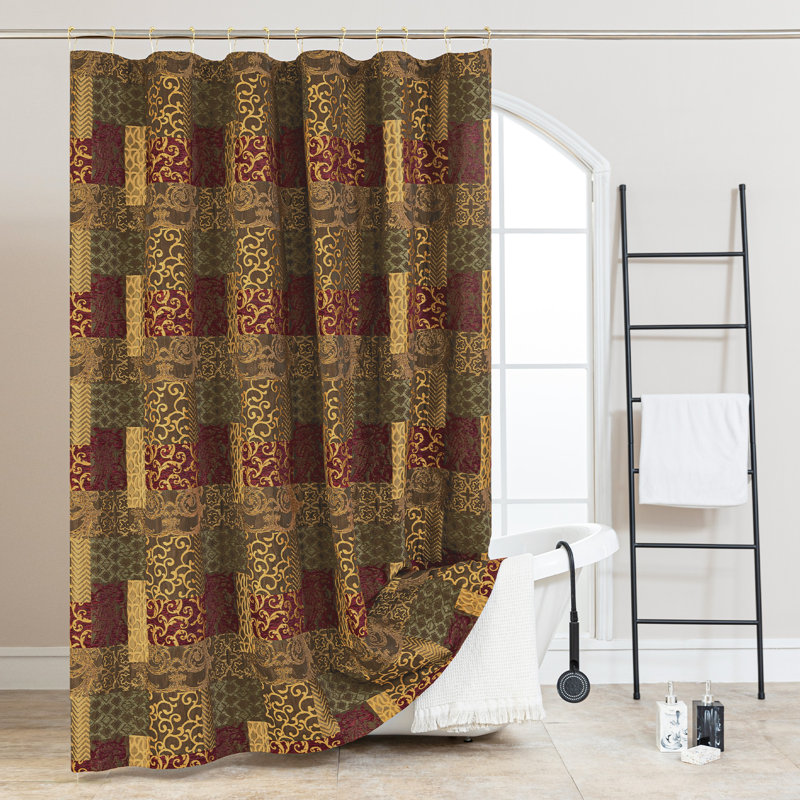Rideau de douche Patchwork, rideau de douche imperméable classique pour salle de bain l 72 po x L 72 po