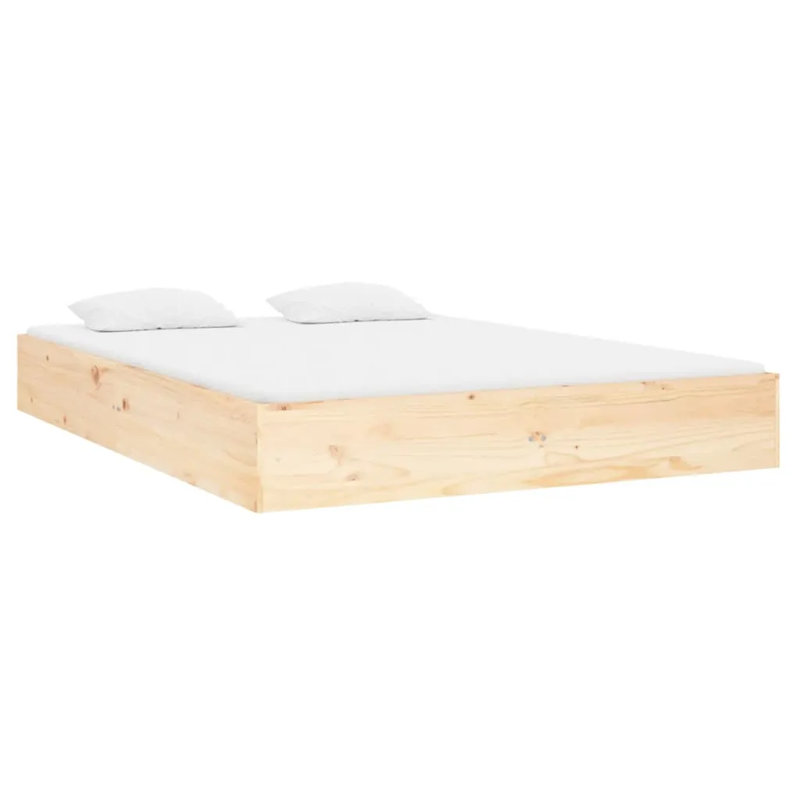 Bed Frame Solid Wood, natural, Double (4'6)