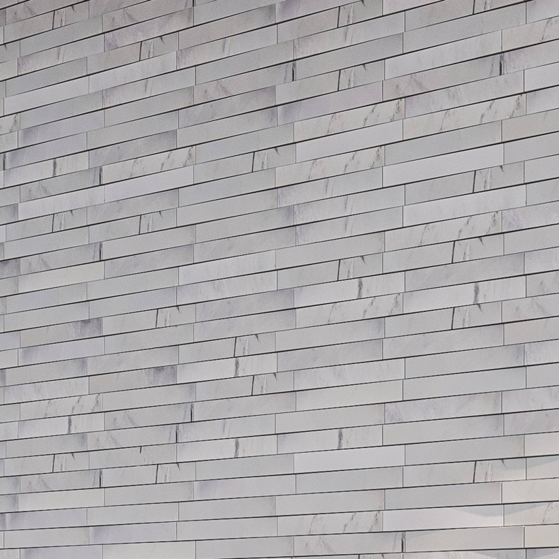 Weave Panel 6in.x22in. Honed Marble Wall Tile, Porcelain