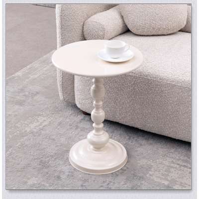 Vintage Metal Coffee Table, Round End Table For Small Spaces, Durable And Stylish Nightstand Or Accent Table