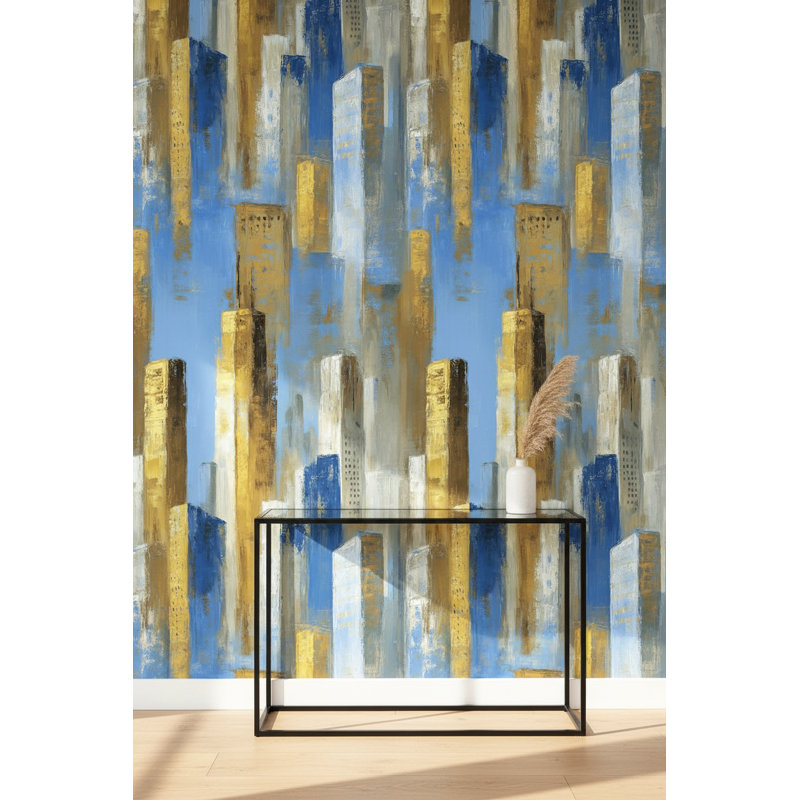 Papier peint moderne géométrique Cityscape
