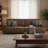86.4" Genuine Leather Sofa Solid Wood Frame, Oil-waxed Finish, Modern Living Room Seating-1212462503
