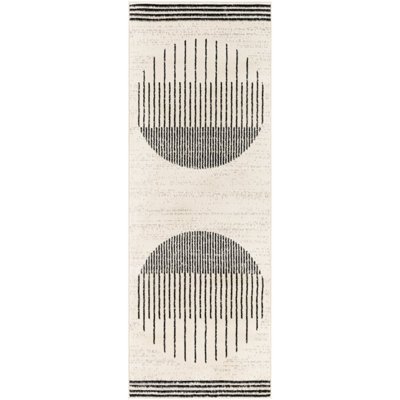 Corum Black/Off-White Rug, Runner 80 x 220cm