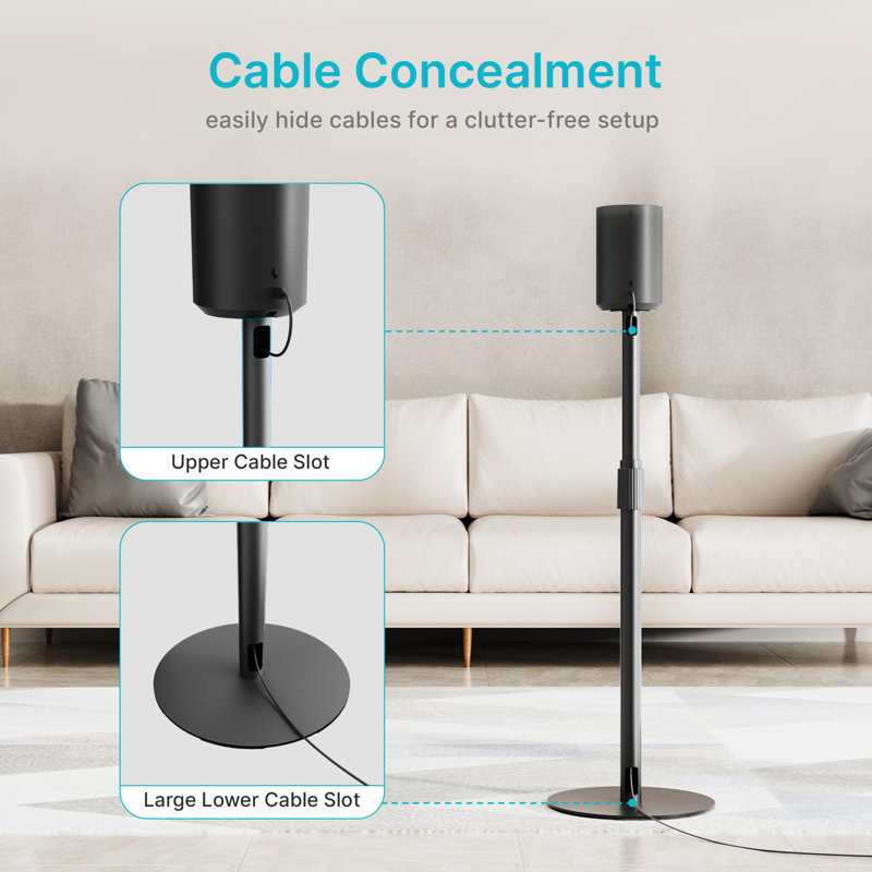 Supports d'enceintes à hauteur réglable compatibles avec SONOS Era 300 et Era 100