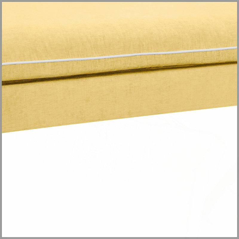 Canapé-lit 51,2 po Modern, Chenille jaune