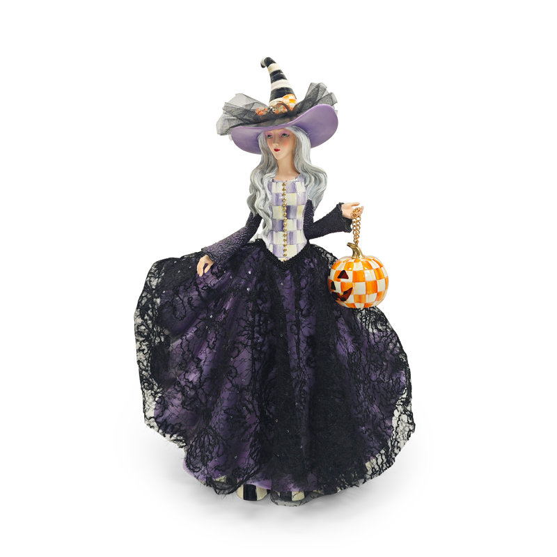 The Pumpkin Belle Witch Illuminated Figurine