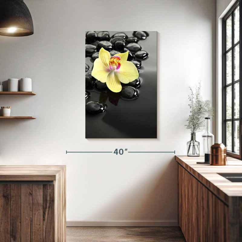 Orchidée jaune Kerrick, H 39 po x l 26 po