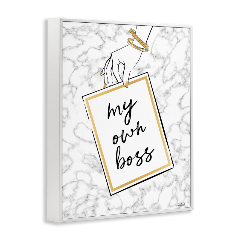 «My propre boss phrase», estampe numérique par Martina Pavlova, Estampe numérique encadrée blanc bord de mer