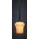 Zilo Stem Hung Mini Pendant Shown In Dark Granite Finish With 5.5" Zilo Cayenne Linen Glass
