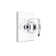 Privacy Windsor Crystal Knob with Modern Rectangular Rose