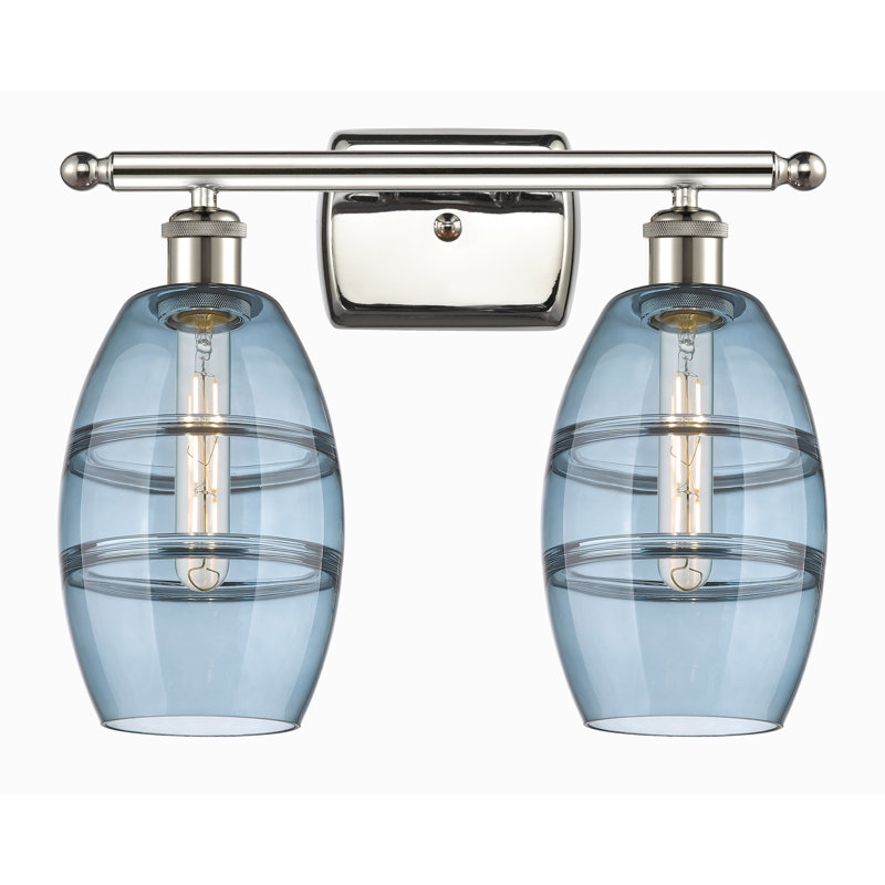 Bettylou 2 - Light Dimmable Vanity Light, Princess Blue, Polished Nickel