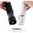 OVENTE Set of 2 Electric Salt & Pepper Mill Grinder, Battery Powered Stainless Steel Blades Automatic One Handed Operation with light and Adjustable Coarseness, Black and White SPD102BW