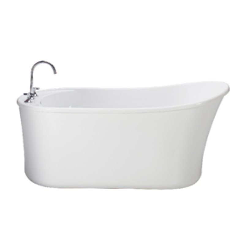 Eryn 60" Freestanding Soaking Bathtub, Solid Surface
