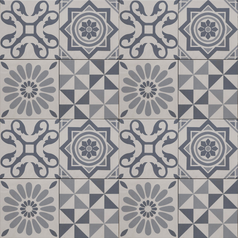 Decorative Tile Pattern - Wrapped Canvas Print, 91cm H x 91cm W x 3.8cm D