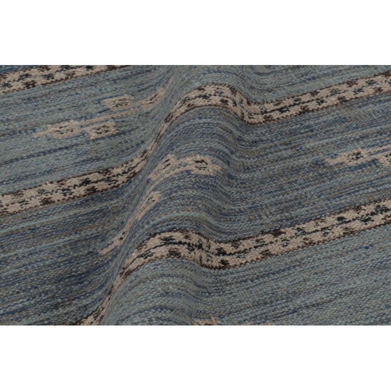 Scandinavian Wool Geometric Area Rug, Rectangle 6' x 9'
