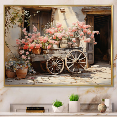 " Pink Old Cart Wheels "