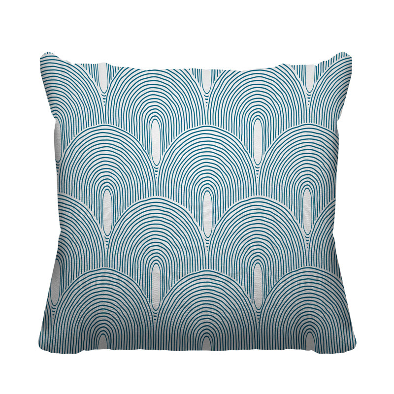 Limpo Starburst Indoor/Outdoor Throw Pillow, Turquoise, 18"H x 18"W, Square