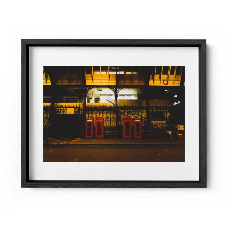 London Calling Print by Joseph Regan, 26" H x 36" W x 0.75" D, Black