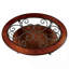 Table basse, meuble de salon en cerisier brun traditionnel avec tablette inférieure ouverte