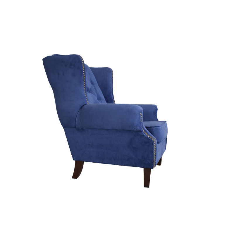Creeksville Upholstered Wingback Chair with Footstool