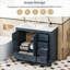 Meuble-lavabo 36 po avec lavabo en céramique 36 po, armoire de rangement abondante, 2 portes à fermeture douce et 5 tiroirs-852830269